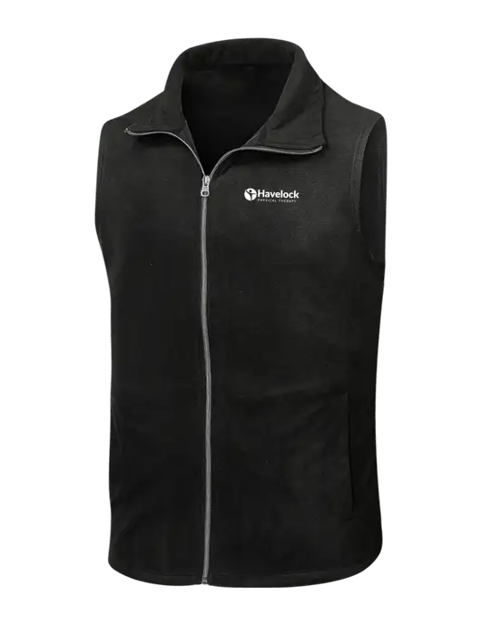 Black Microfleece Vest w/Havelock Logo