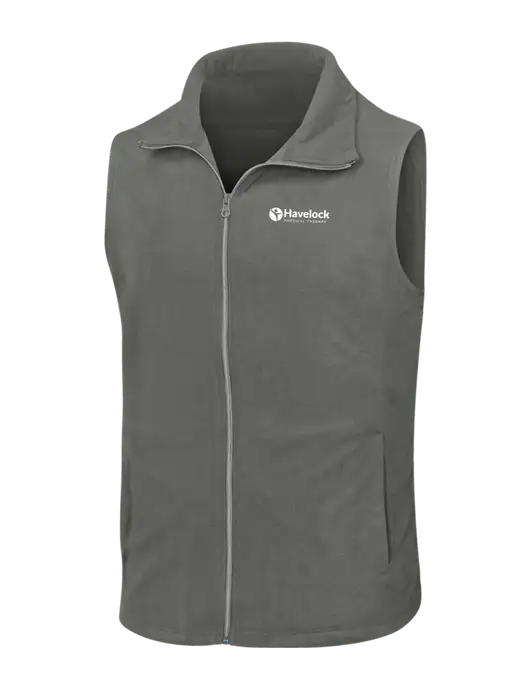 Medium Grey Microfleece Vest w/Havelock Logo