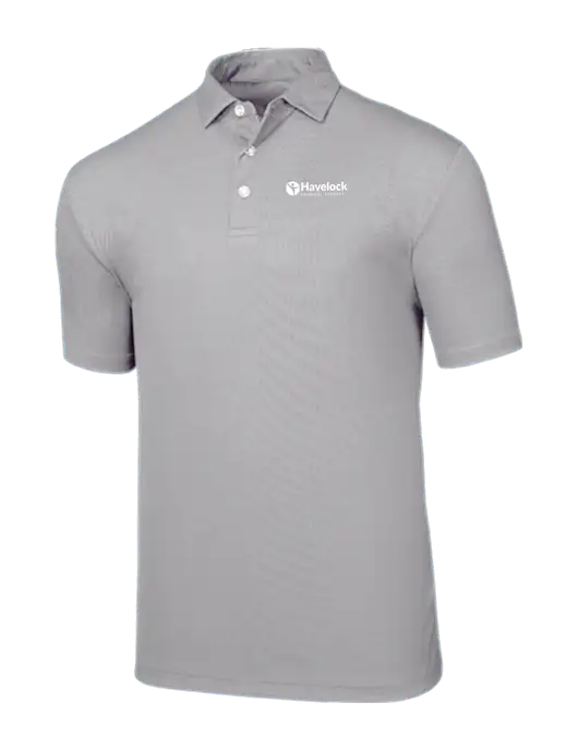 Callaway Birdseye Light Grey Polo w/Havelock Logo