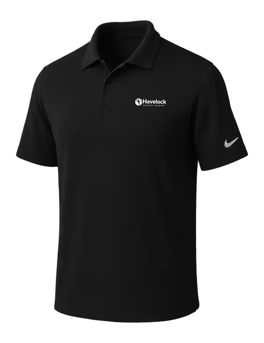 NIKE Black Dri-Fit Micro Pique Polo w/Havelock Logo