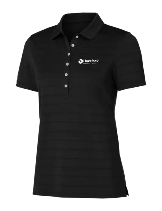 Callaway Womens Black Ventilated Polo w/Havelock Logo