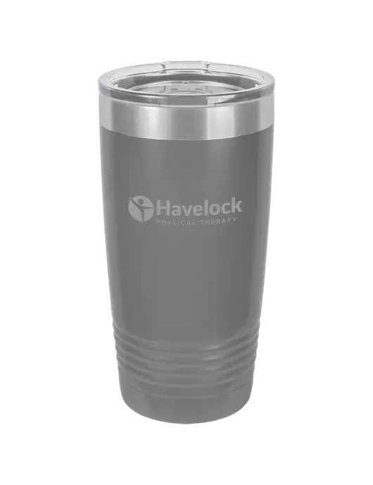 Polar Camel 20 oz Powder Coated Grey Vacuum Insulated Tumbler  w/Havelock Logo
