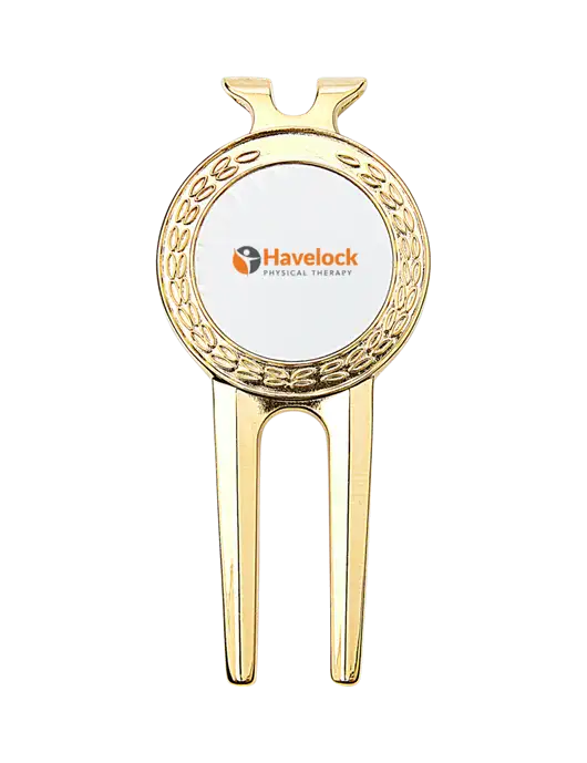 Gold Divot Tool, 1.5 x 3 w/Havelock Logo