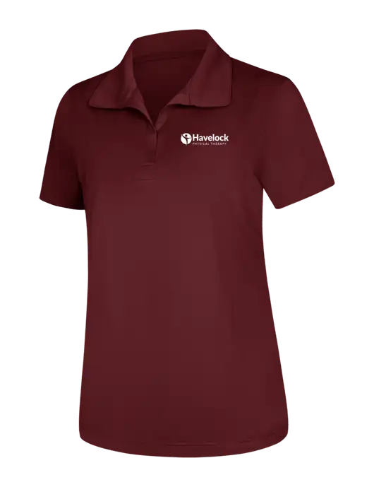 Womens Maroon Micropique Sport-Wick Polo w/Havelock Logo