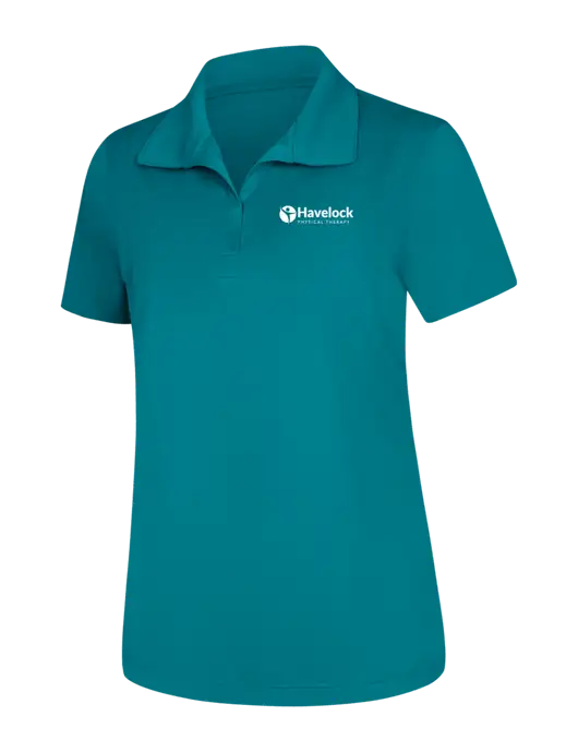 Womens Dark Sapphire Micropique Sport-Wick Polo w/Havelock Logo