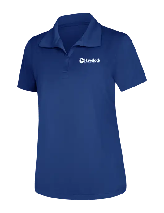 Womens Royal Micropique Sport-Wick Polo w/Havelock Logo