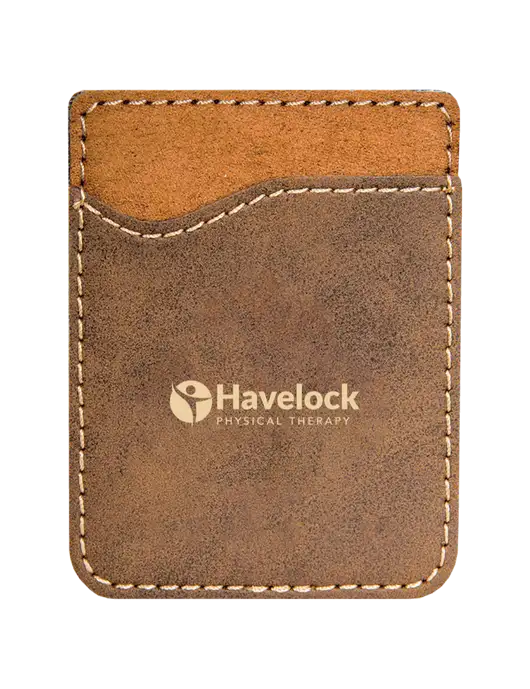Rustic Laserable Leatherette Phone Wallet w/Havelock Logo