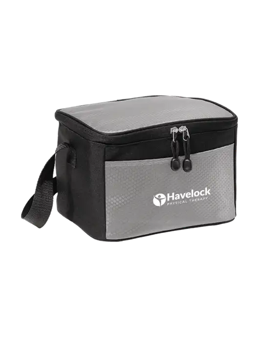 6 Can Grey/Black Cube Cooler w/Havelock Logo