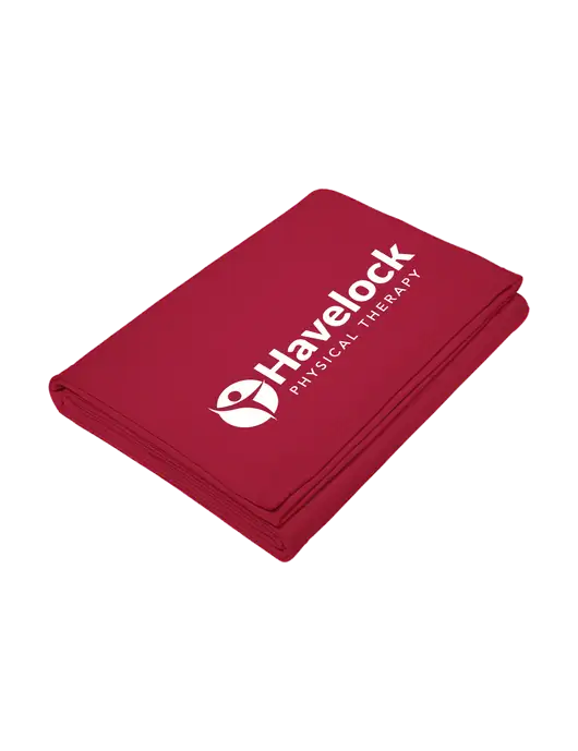 Core Red Fleece Sweatshirt Blanket w/Havelock Logo