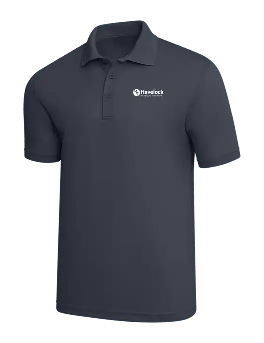 Dark Grey PosiCharge RacerMesh Polo w/Havelock Logo