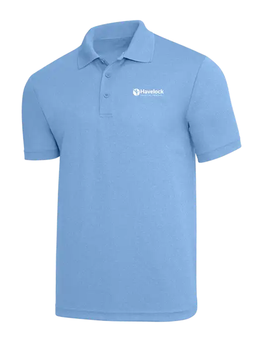 Light Royal Heather PosiCharge RacerMesh Polo w/Havelock Logo
