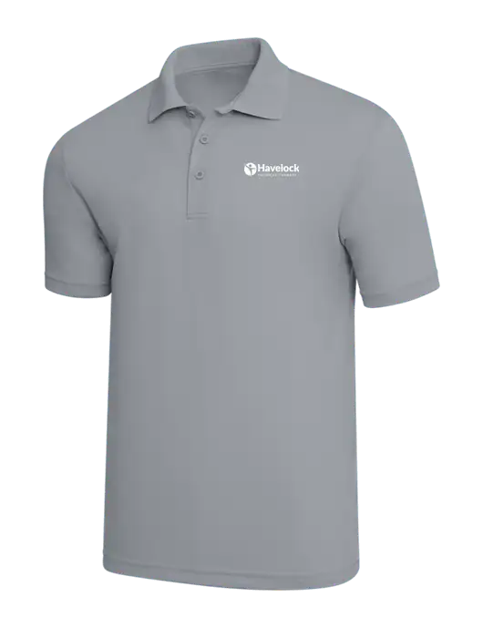 Light Grey PosiCharge RacerMesh Polo w/Havelock Logo