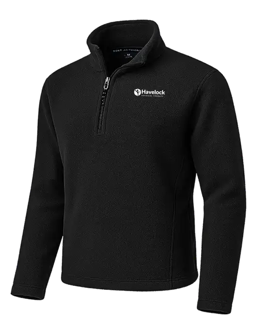 Black Fleece 1/4-Zip Pullover w/Havelock Logo