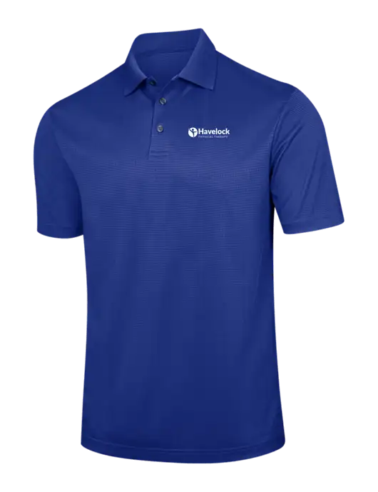 Dark Royal Blue Performance Fine Jacquard Polo w/Havelock Logo