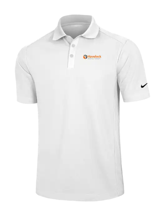 Nike White Dri-FIT Classic Polo w/Havelock Logo