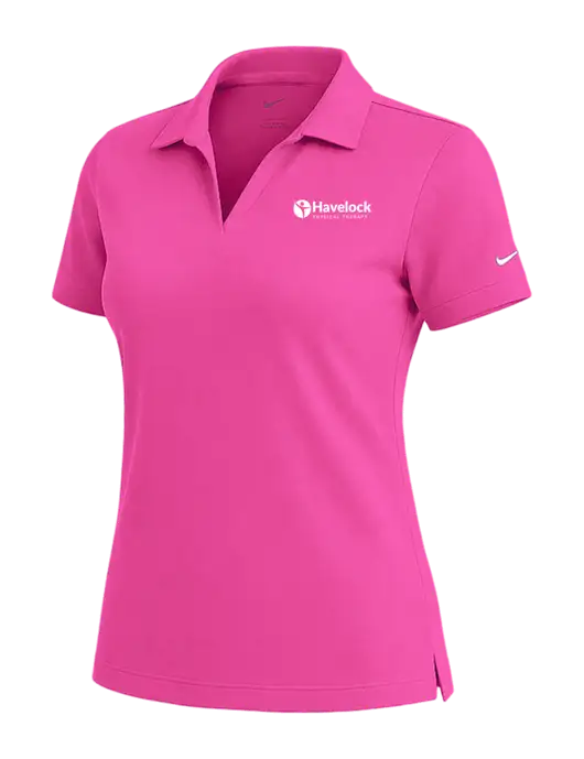 NIKE Fuchsia Womens Dri-Fit Micro Pique Polo w/Havelock Logo