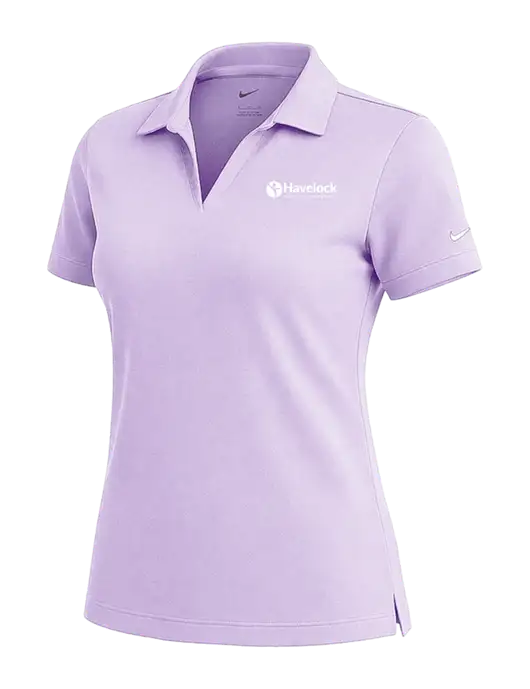 NIKE Light Purple Womens Dri-Fit Micro Pique Polo w/Havelock Logo