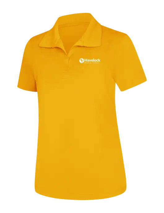 Womens Yellow Gold Micropique Sport-Wick Polo
 w/Havelock Logo