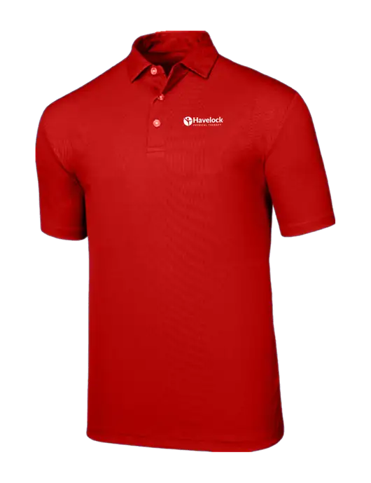 Callaway Birdseye Red Polo w/Havelock Logo