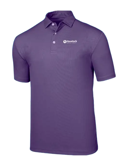 Callaway Birdseye Purple Polo w/Havelock Logo