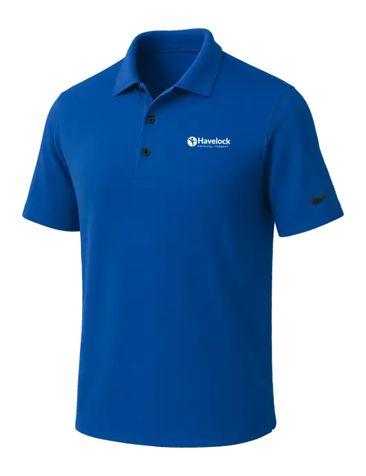 NIKE Dark Royal Dri-Fit Micro Pique Polo w/Havelock Logo
