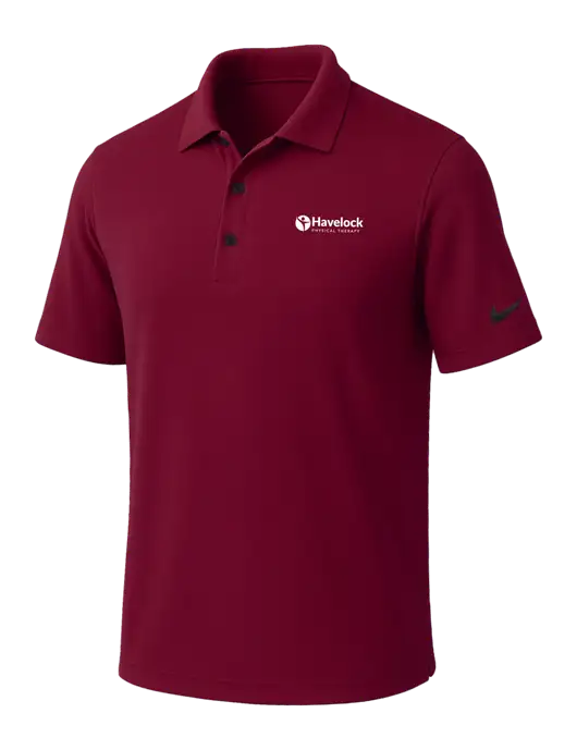 NIKE Cardinal Dri-Fit Micro Pique Polo w/Havelock Logo