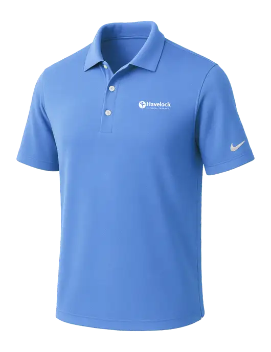 NIKE Carolina Blue Dri-Fit Micro Pique Polo w/Havelock Logo