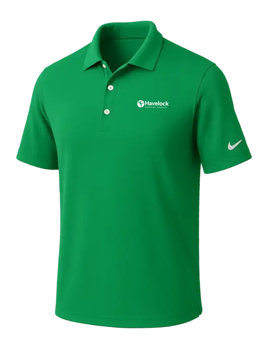 NIKE Kelly Green Dri-Fit Micro Pique Polo w/Havelock Logo