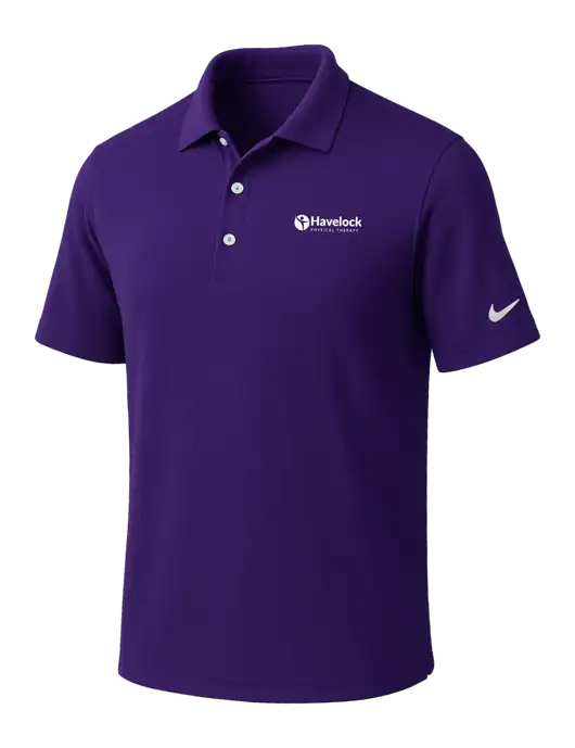 NIKE Purple Dri-Fit Micro Pique Polo w/Havelock Logo