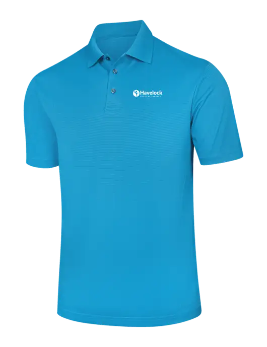 Carolina Blue Performance Fine Jacquard Polo w/Havelock Logo