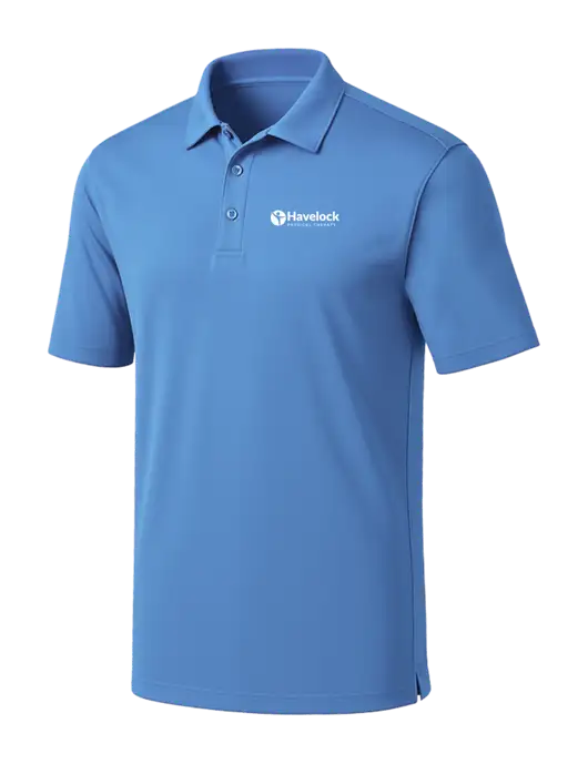 Carolina Blue Silk Touch Performance Polo w/Havelock Logo