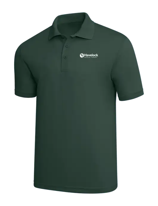Dark Green PosiCharge RacerMesh Polo w/Havelock Logo