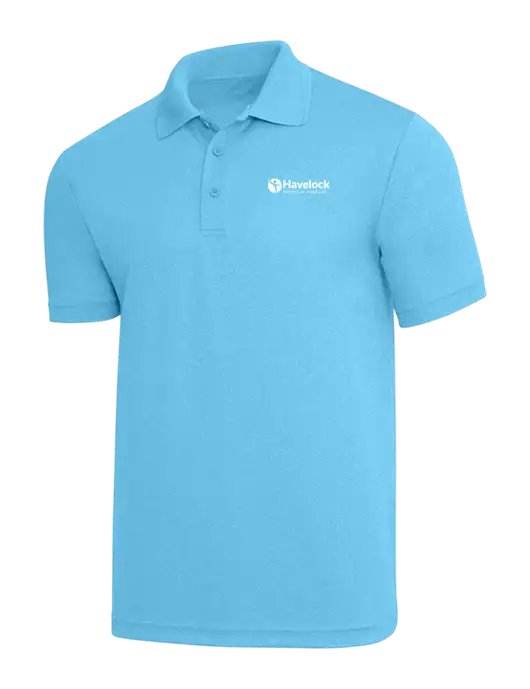 Light Sapphire Heather PosiCharge RacerMesh Polo w/Havelock Logo