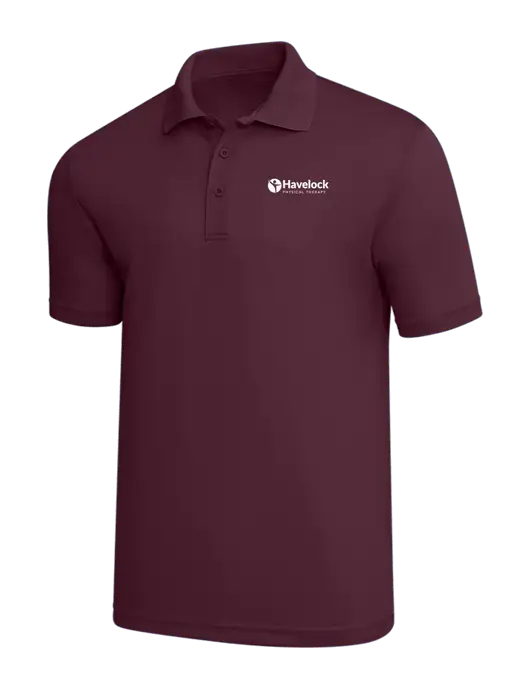 Maroon PosiCharge RacerMesh Polo w/Havelock Logo