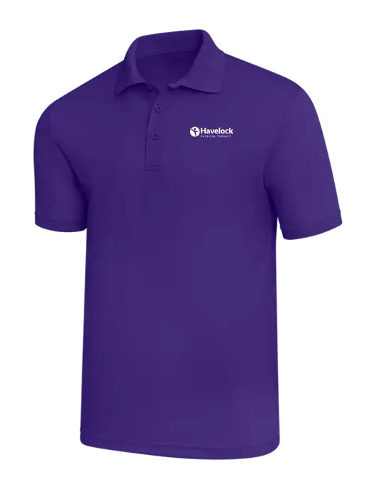 Purple PosiCharge RacerMesh Polo w/Havelock Logo