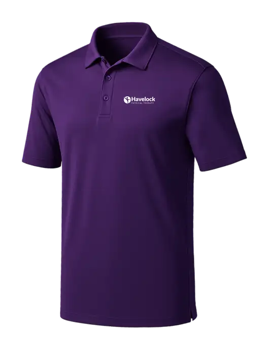 Purple Silk Touch Performance Polo w/Havelock Logo