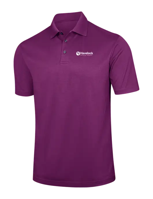 Violet Purple Performance Fine Jacquard Polo w/Havelock Logo
