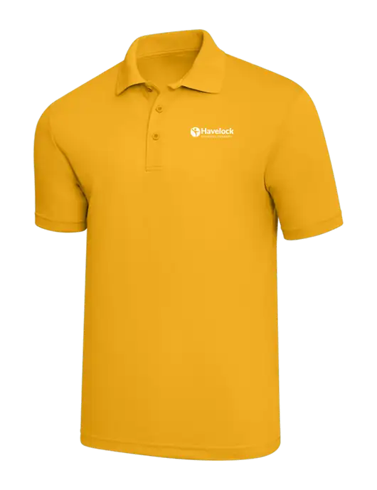 Yellow Gold PosiCharge RacerMesh Polo w/Havelock Logo