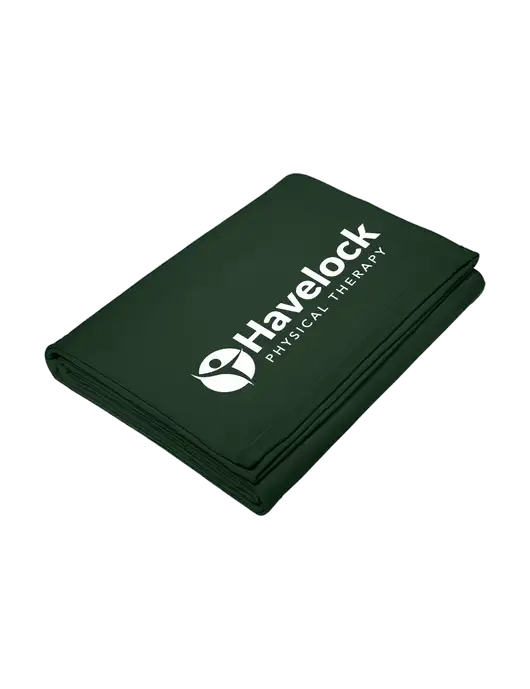Core Dark Green Fleece Sweatshirt Blanket w/Havelock Logo