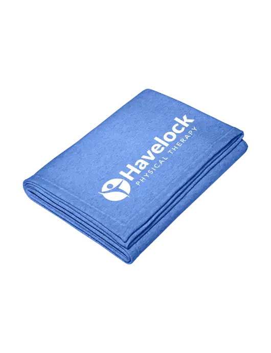 Core Heather Royal Fleece Sweatshirt Blanket w/Havelock Logo
