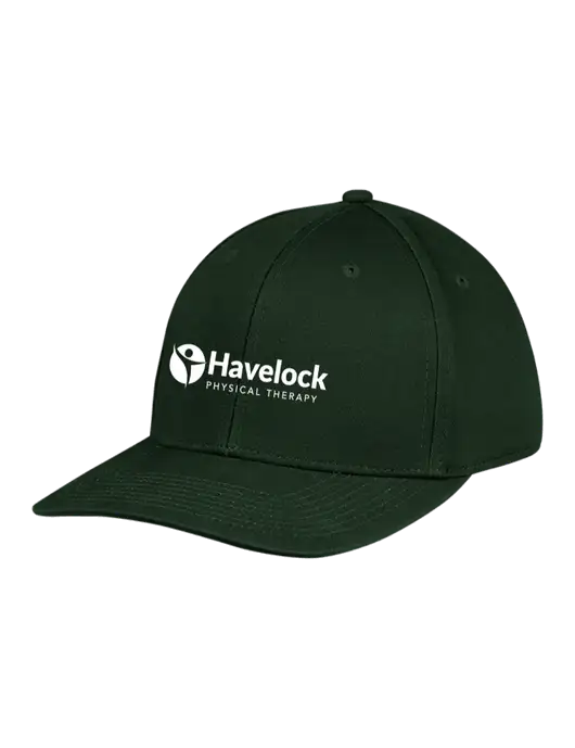 Premium Modern Structured Twill Dark Green Snapback Cap w/Havelock Logo