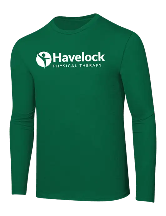 Ring Spun Kelly Green 4.5 oz Long Sleeve T-Shirt w/Havelock Logo