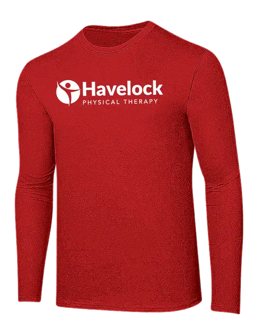 Ring Spun Dark Red 4.5 oz Long Sleeve T-Shirt w/Havelock Logo