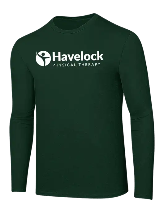 Ring Spun Forest Green 4.5 oz Long Sleeve T-Shirt w/Havelock Logo