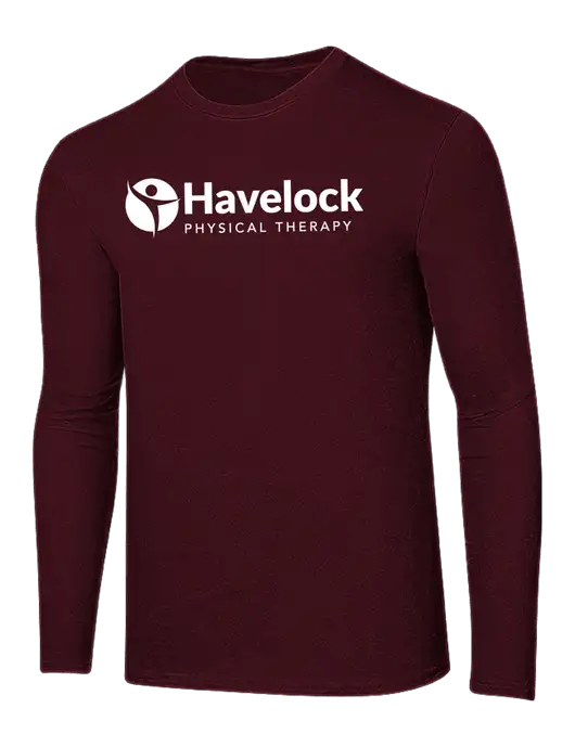 Ring Spun Maroon 4.5 oz Long Sleeve T-Shirt w/Havelock Logo