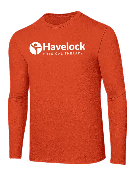 Ring Spun Orange 4.5 oz Long Sleeve T-Shirt w/Havelock Logo