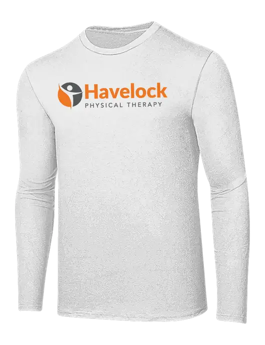 Ring Spun White 4.5 oz Long Sleeve T-Shirt w/Havelock Logo