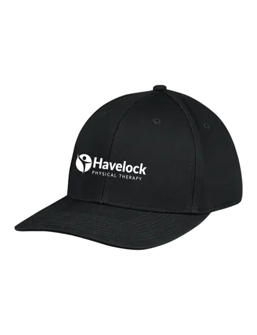 Premium Modern Structured Twill Black Snapback Cap w/Havelock Logo