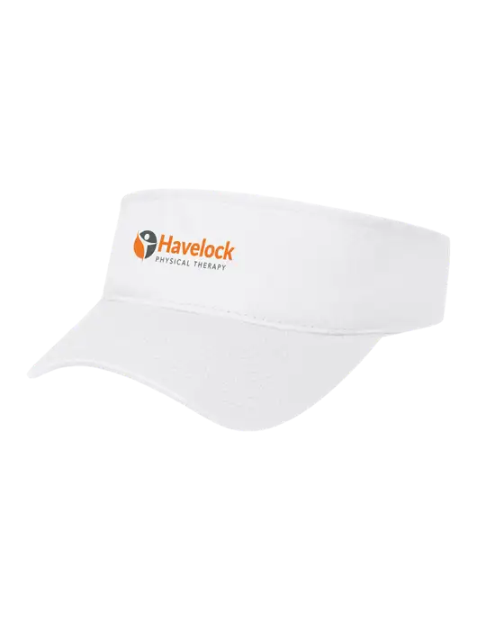 White Cap Visor w/Havelock Logo