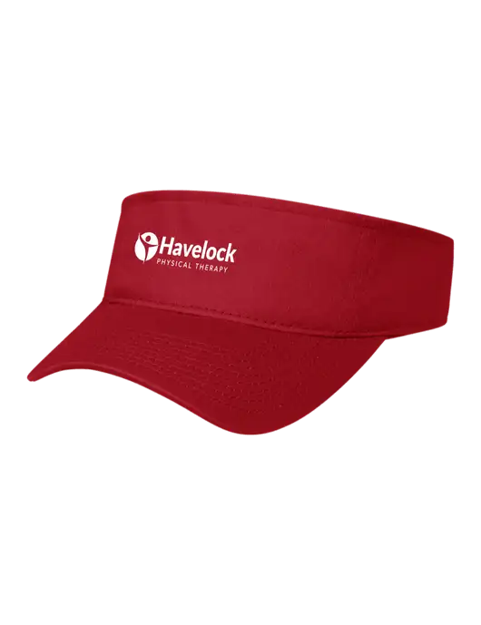 Red Cap Visor w/Havelock Logo